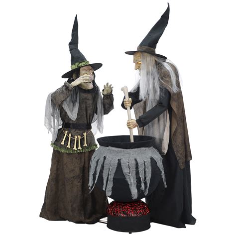 Animatfonoc witch with cauldron